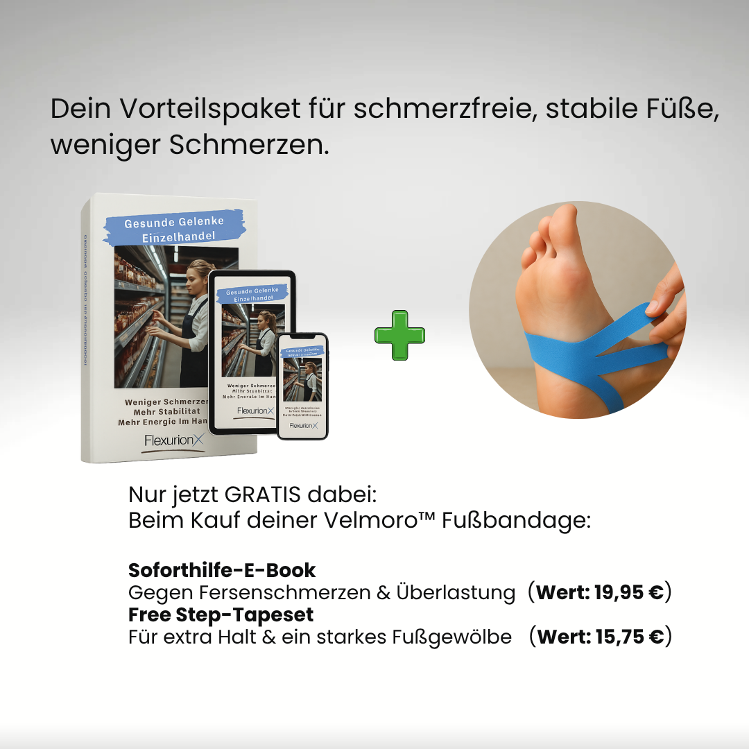 Velmoro™ Fußbandage – Für Frauen, die den ganzen Tag auf den Beinen sind.